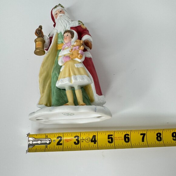 Porcelain Santa and Child with Teddy Bear by Avon - Picture 10 of 15